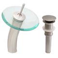 Geyser Bathroom Vanity Vessel Waterfall Faucet and Pop-up Drain