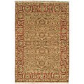 Heirloom Treasures Hand-knotted Light Green Wool Rug (8' x 10')