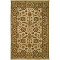 Heirloom Treasures Hand-knotted Ivory Wool Rug (6' x 9')
