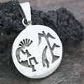 Sterling Silver Kokopelli Design Pendant (Mexico)