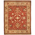 Oushak Legacy Hand-knotted Red/ Beige Wool Oushak Rug (8' x 10')