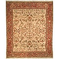 Oushak Legacy Hand-knotted Herati Ivory/ Red Wool Rug (8' x 10')