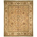 Oushak Legacy Hand-knotted Sari Gold/ Ivory Wool Rug (9' x 12')
