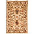 Oushak Legacy Hand-knotted Birj Ivory Wool Rug (6' x 9')