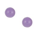 14k Yellow Gold Dyed Lavender Jade Stud Earrings