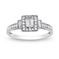 10k White Gold 1/3ct TDW Diamond Halo Engagement Ring (H-I, I1-I2)