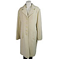Nicole Women's Plus Size Cream Angora Blend Wide Lapel Coat