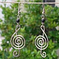 Electroplated Copper 'Musical' Earrings (Kenya)