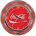 Red Coca Cola Double Ring Neon Clock