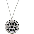 Sterling Silver 1/4ct TDW Diamond/ Black Onyx Necklace