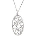 Sterling Silver 1/2ct TDW Diamond Filigree Necklace (J-K, I3)