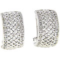 Sterling Silver 1/2ct TDW Diamond Lattice Earrings (J-K, I3)