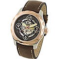 Stuhrling Original Men's Brown Nordic Skeleton Automatic Watch