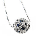 14k Gold Blue Sapphire/ 1/2ct TDW Diamond Necklace (H-I, I1)
