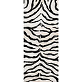 Handmade Alexa Zebra Black Wool/ Faux Silk Highlights Rug (2'3 x 8')