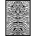 Alexa Zebra Animal Print Black/ White Rug (3'10 x 5'7)
