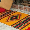 Mexican Zapotec 'Summer Sun' Wool Rug (2'7 x 5')