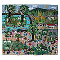 Applique 'Day At The Zoo' Wall Hanging (Peru)
