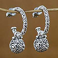 Sterling Silver 'Ringlets' Dangle Earrings (Indonesia)