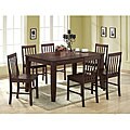 Brown 7-piece Wood Dining Set