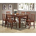 Abigail 7-piece Brown Solid Wood Dinette Set