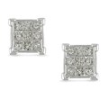 10k Gold 1/2ct TDW Princess-Cut Diamond Earrings (H-I, I3)