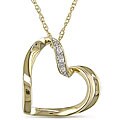 10k Yellow Gold Diamond Accent Heart Necklace
