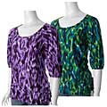 Allison Morgan Women's Drawstring Stretch Knit Top