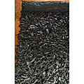 Articles relating to Leather rug Handmade Black Leather Metro Rug (8' x 10')