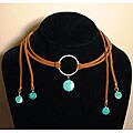 Sterling Silver 'Breakfast on Melrose' Turquoise Necklace (USA)