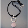 Sterling Silver 'Dinner in Rome' Rose Quartz Necklace (USA)