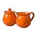 Waechtersbach Orange Peel Creamer and Sugar Bowl Set