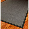 Hand-woven Natural Fiber Serenity Charcoal Sisal Rug (4' x 6')