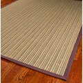 Hand-woven Stripes Multicolor/ Purple Fine Sisal Rug (6' x 9')