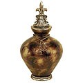 Contempo Collection Glass Polyresin Deco Urn
