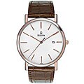Bulova Men's 98H51 Brown Leather Quartz Watch with White Dial