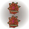 Floral Corner Wall Shelves (Set of 2)