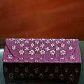 Sequined Silk 'Violet Fields' Clutch Bag (India)
