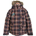 Sessions Bunny Kid's Brown Plaid Snowboard Jacket