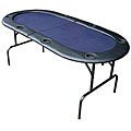 Blue 73-inch 8-player Texas Hold'em Poker Table
