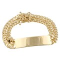 Caribe Gold 14k over Sterling Silver Children's ID Bracelet