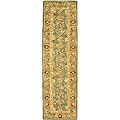Handmade Legacy Blue/ Brown Wool Runner (2'3 x 8')