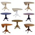 Round 42-inch Drop-leaf Table