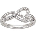 Sterling Silver 1/5ct TDW Diamond Heart Ring (I-J, I1-I2)