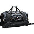 Travelers Club Black w/ Yellow Trim 30-inch Rolling Drop-Bottom Duffel Bag