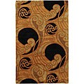 Hand-tufted Orange Wool Oslo Rug (8' x 11')