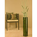 Green Willow with 27-inch Green Bamboo Floor Vase