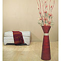 Flowers with 28-inch Persimmon Bamboo Plantation Floor Vase