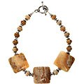 Silver Fossil Coral Bracelet (Thailand)