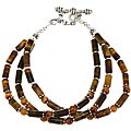 Silver Tiger Eye Multi-strand Bracelet (Thailand)